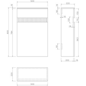 Bathroom Back To Wall BTW Toilet Unit Rimless Pan Seat Cistern Wood Fluted