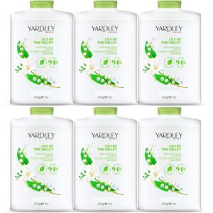 Yardley London Lily of the Valley Perfumed Body Powder 200g - Pack of 6