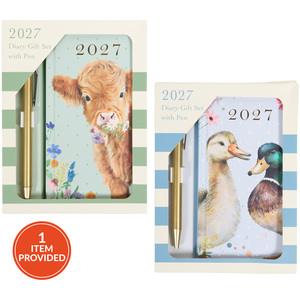 2027 Animal Diary Gift Set with Pen
