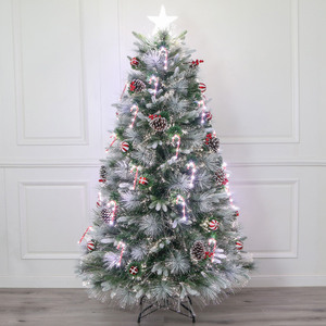 4ft Candy Cane Fibre Optic Christmas Tree