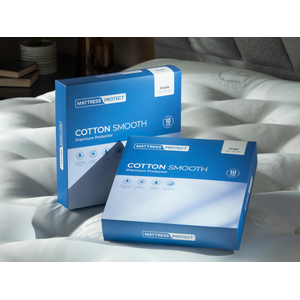 White / Continental King Mattress Protect Cotton Smooth Premium Mattress Protector 4'6