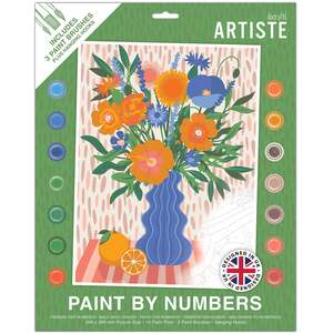 DOCRAFTS ARTISTE Large Paint by Numbers, Floral Still Life, Summer, 395x295mm