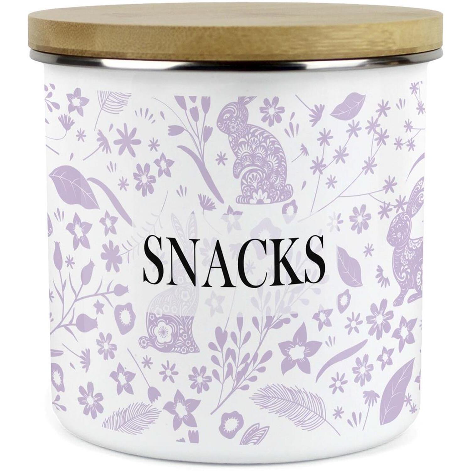 Purely Home Lilac Wild Rabbits Large Kitchen Storage Canister - Blue