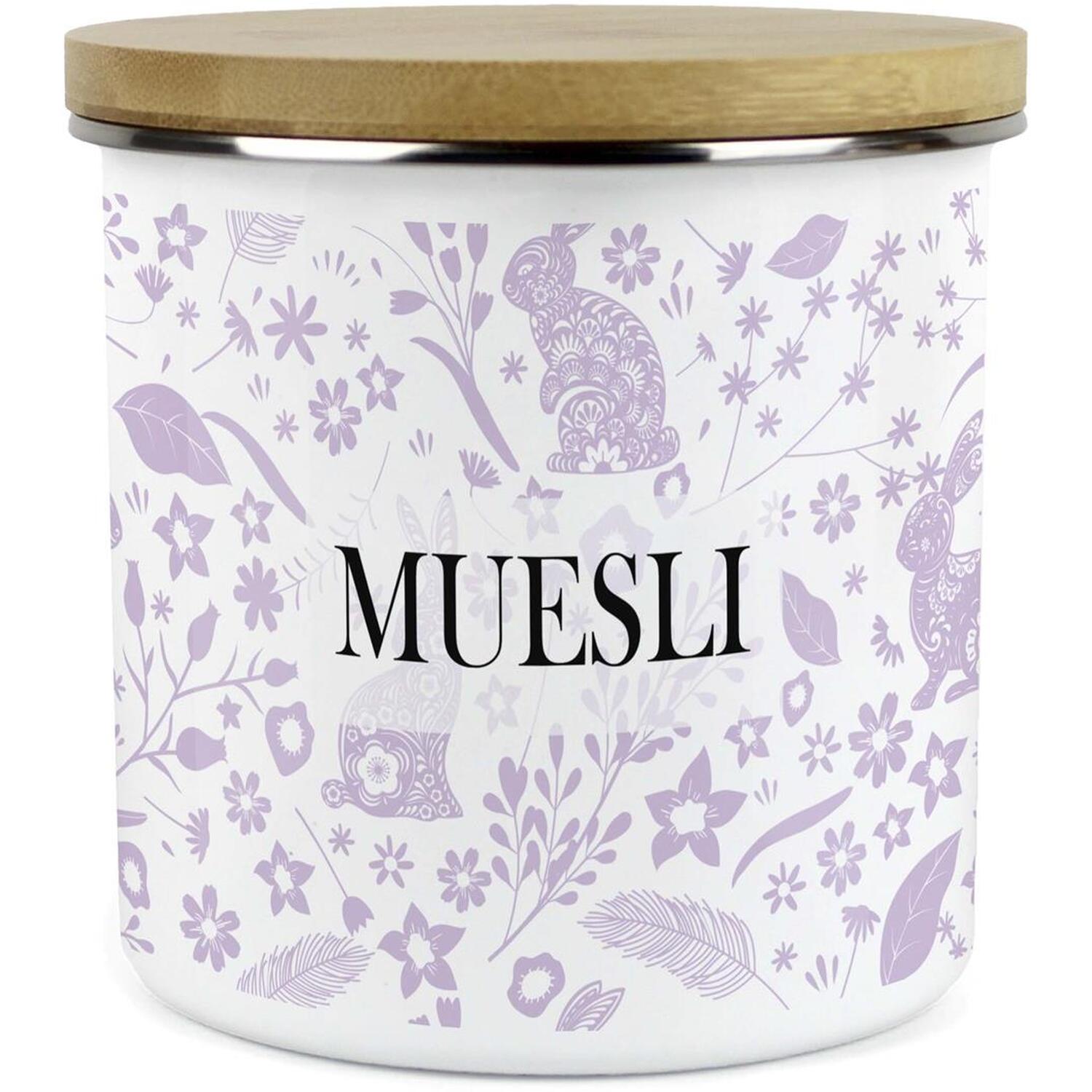 Purely Home Lilac Wild Rabbits Large Kitchen Storage Canister - Blue