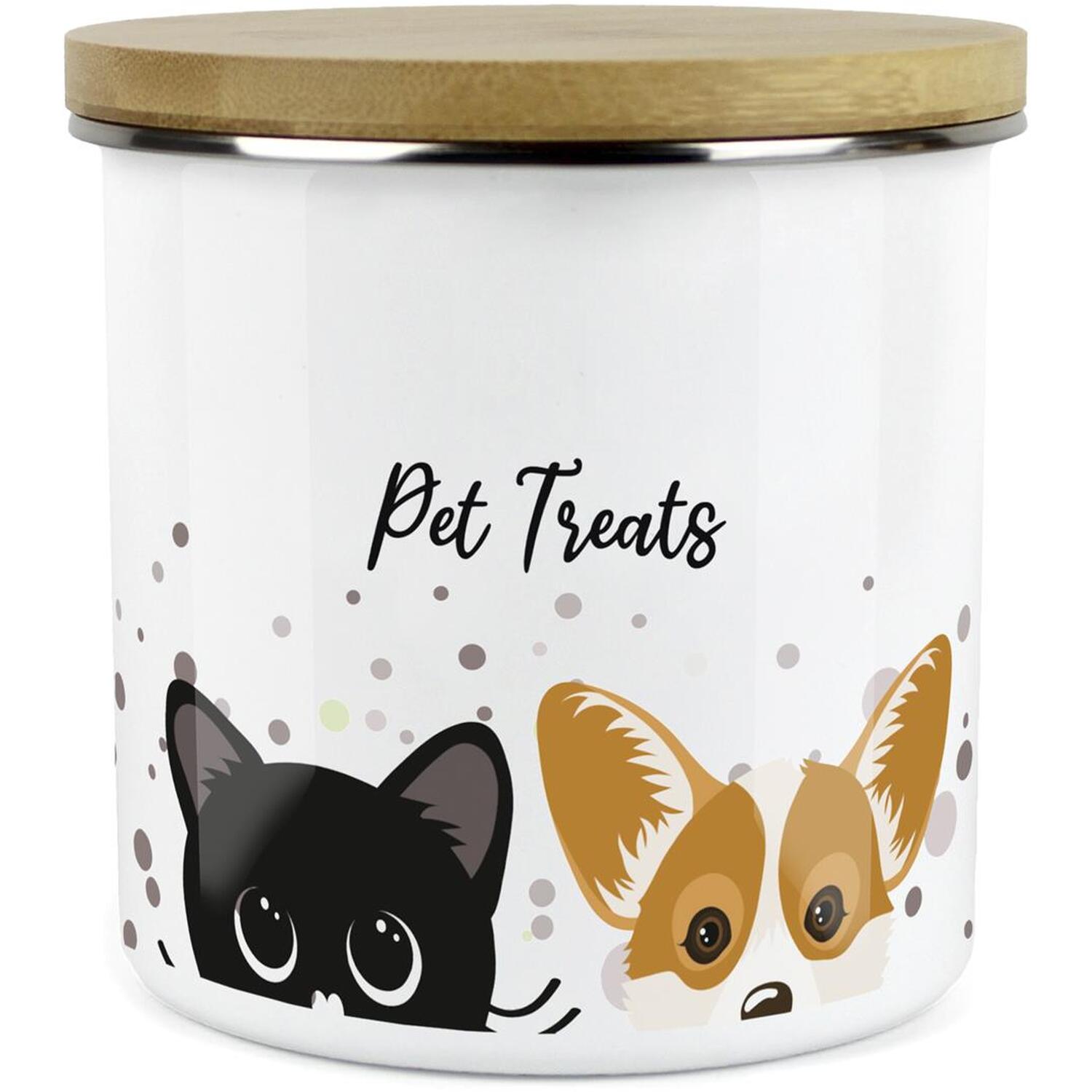 Purely Home Pet Treats Large Storage Canister - White