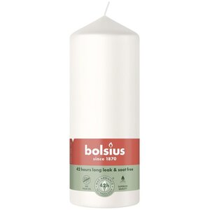 Cloudy White Bolsius Pillar Candle 2 Pack Candle