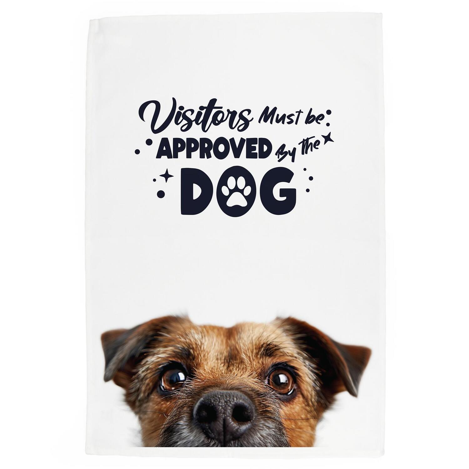 B&Q - Border Terrier Tea Towel Panama Cotton Novelty Kitchen Gift For Dog Lovers - Image 2