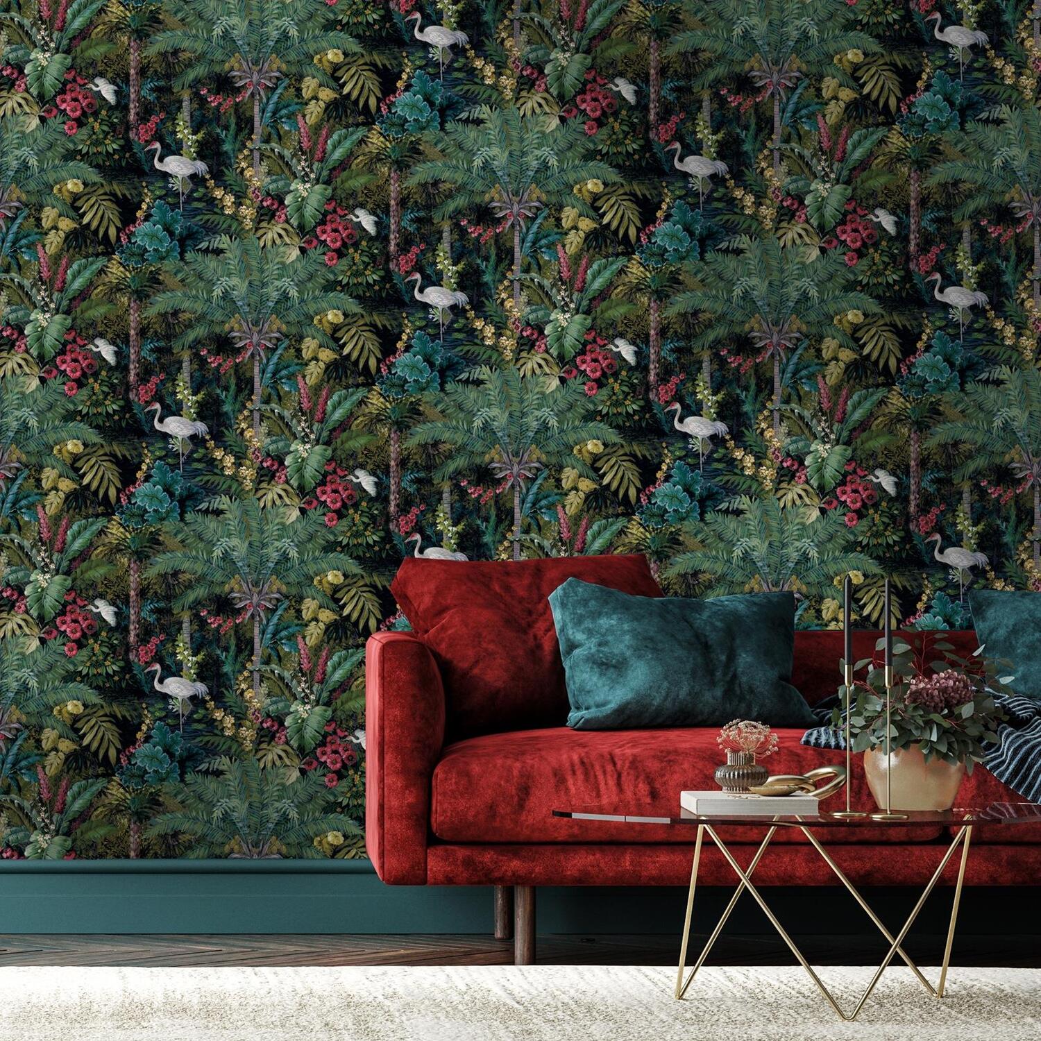 Holden Decor Black Plain Paste The Wall Wallpaper 13181 - Black