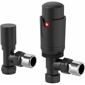 Angled Thermostatic Radiator Valve and Lockshield Set-PWTRV004B
