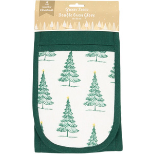 Christmas Trees Double Oven Glove