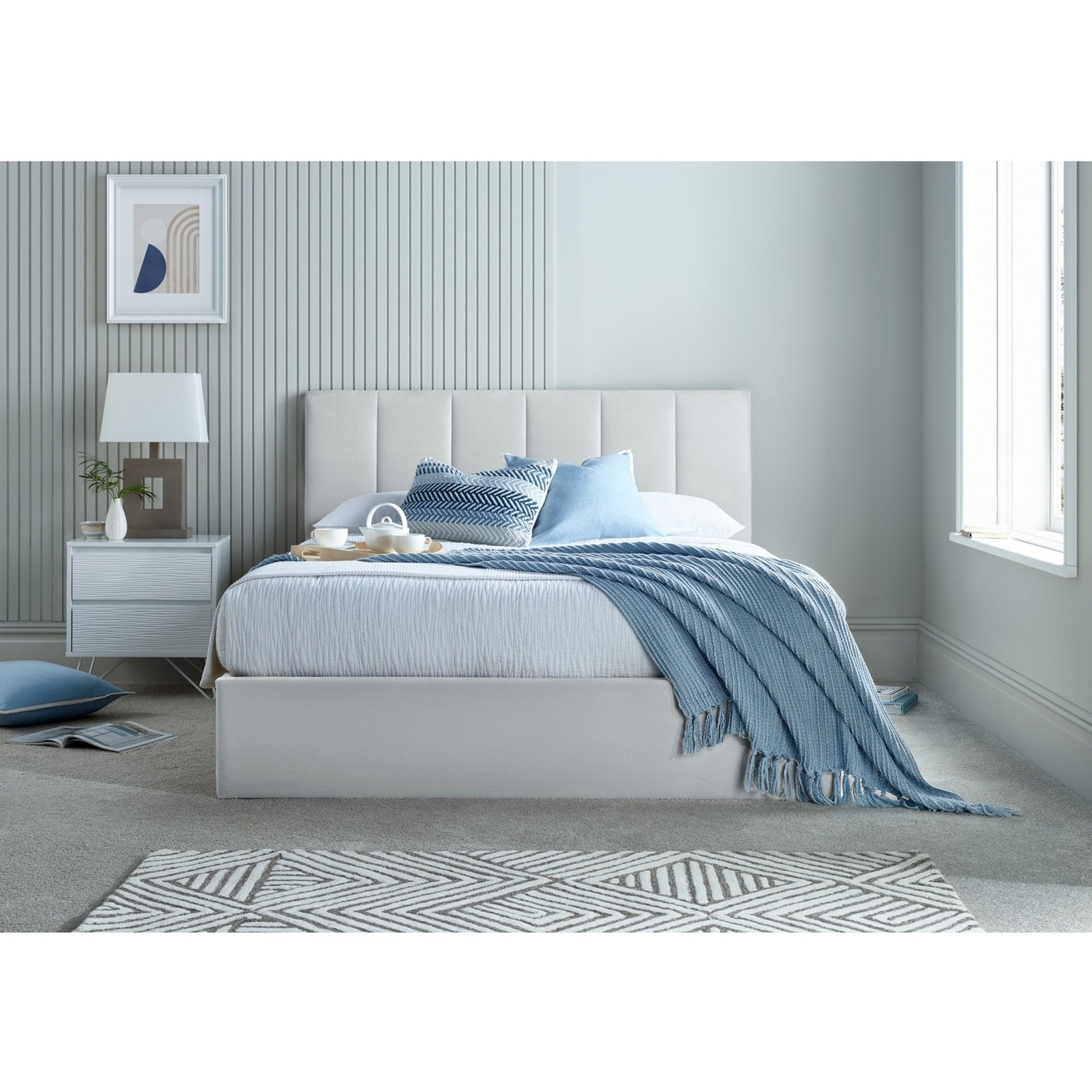 Importas Fabric King Bedframe - Grey