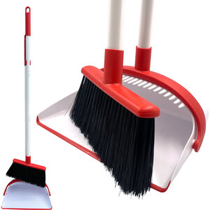 Long Handled Dustpan and Brush Set Reduce Bending Dustpan and Sweeping Brush