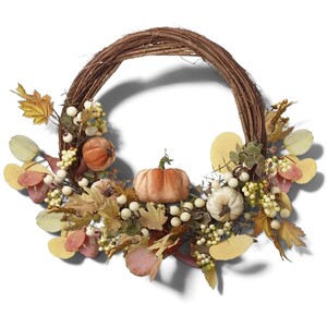 Autumnal Pumpkin Decorative Wreath