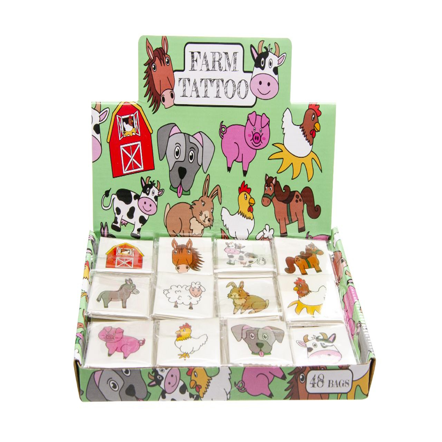 - 144 Pieces Farm Animal Tattoos- Theme Party Bag Filller Gifts - Image 2