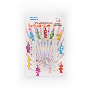 Shatchi Birthday Candle Number 0 Flashing Colour Changing with 4 Candles