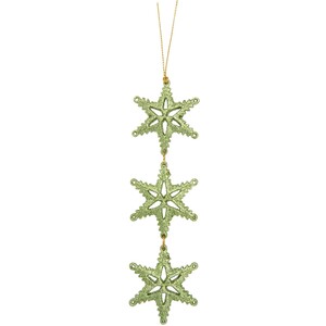 Fern Glitter Stars Hanging Decoration