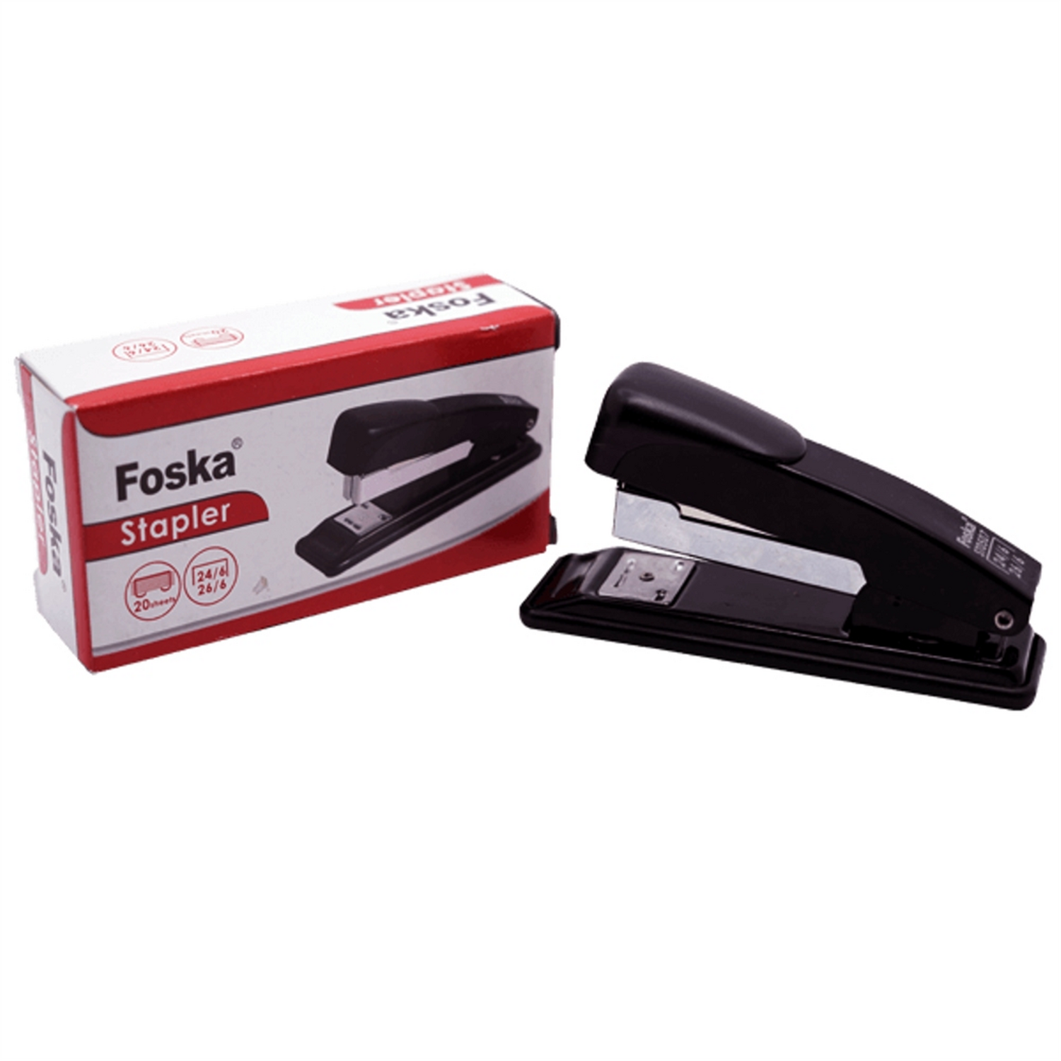 Standard Metal Black Stapler - Office Desk Staples 20 Sheets 26/6 24/6 - Image 4