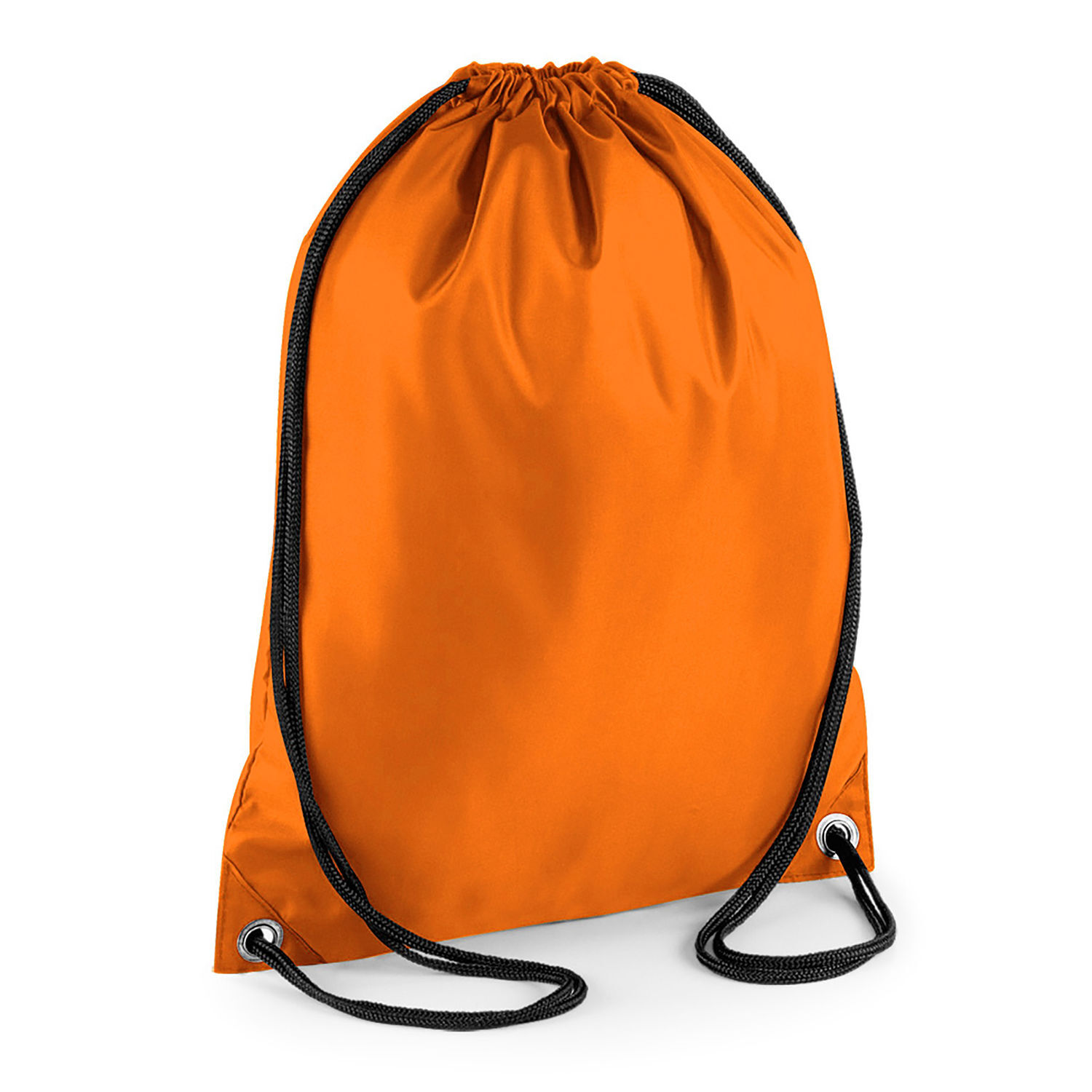 Bagbase Budget Water Resistant Sports Gymsac Drawstring Bag (11 Litres) (Pack Of 2) C - Orange