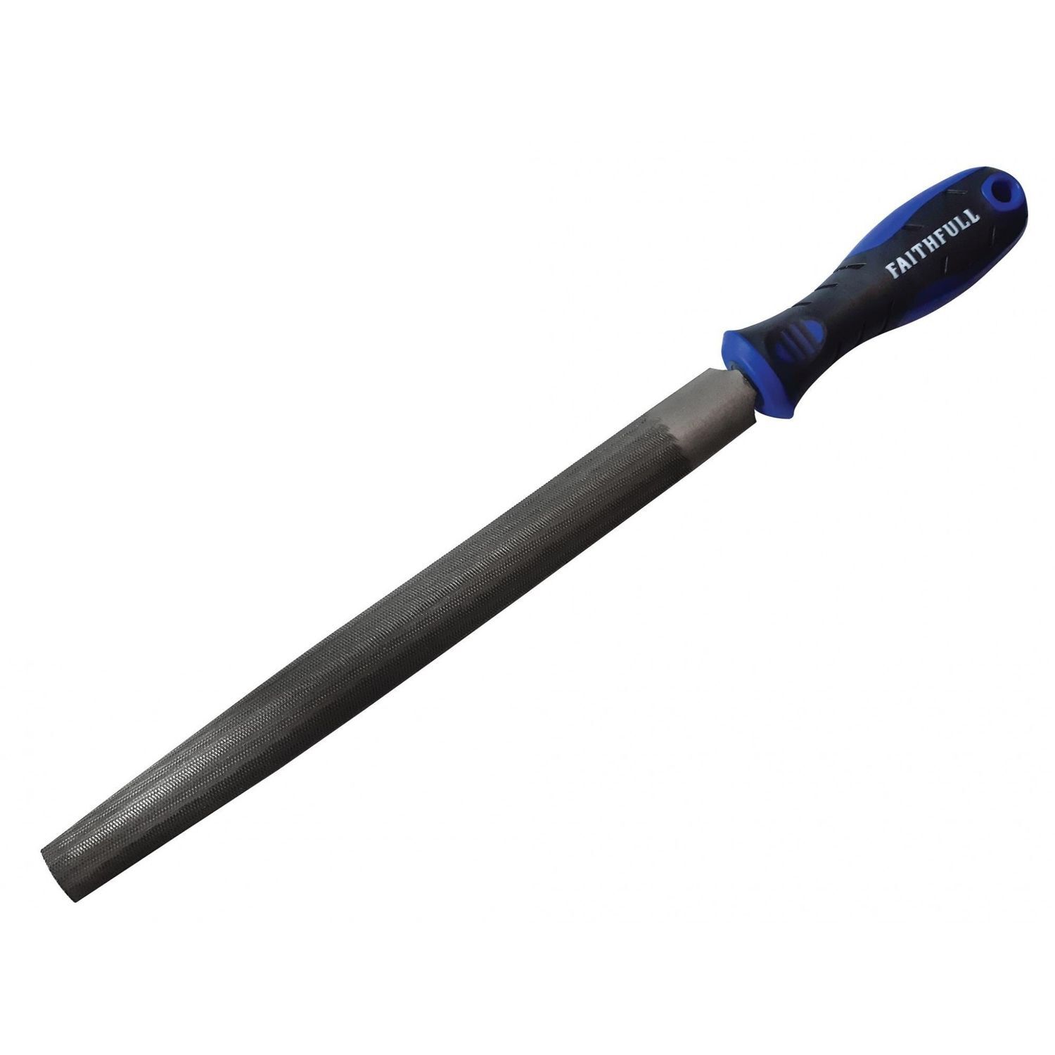 Faithfull Half-Round Second Cut File, Handled C - Multi Colour