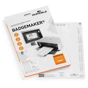 Badgemaker Printable Name Badge Inserts - 240 Cards - 40x75mm