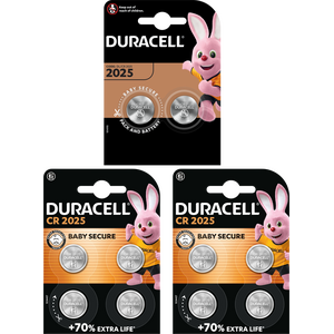 Duracell 2025 Lithium 3V Coin Cell Batteries - Pack of 10