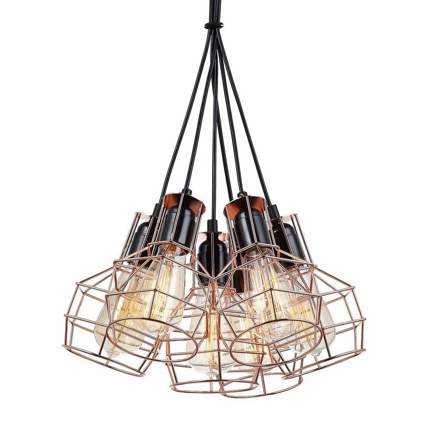 Italux Lighting Industrial Pendant Light Black - Black