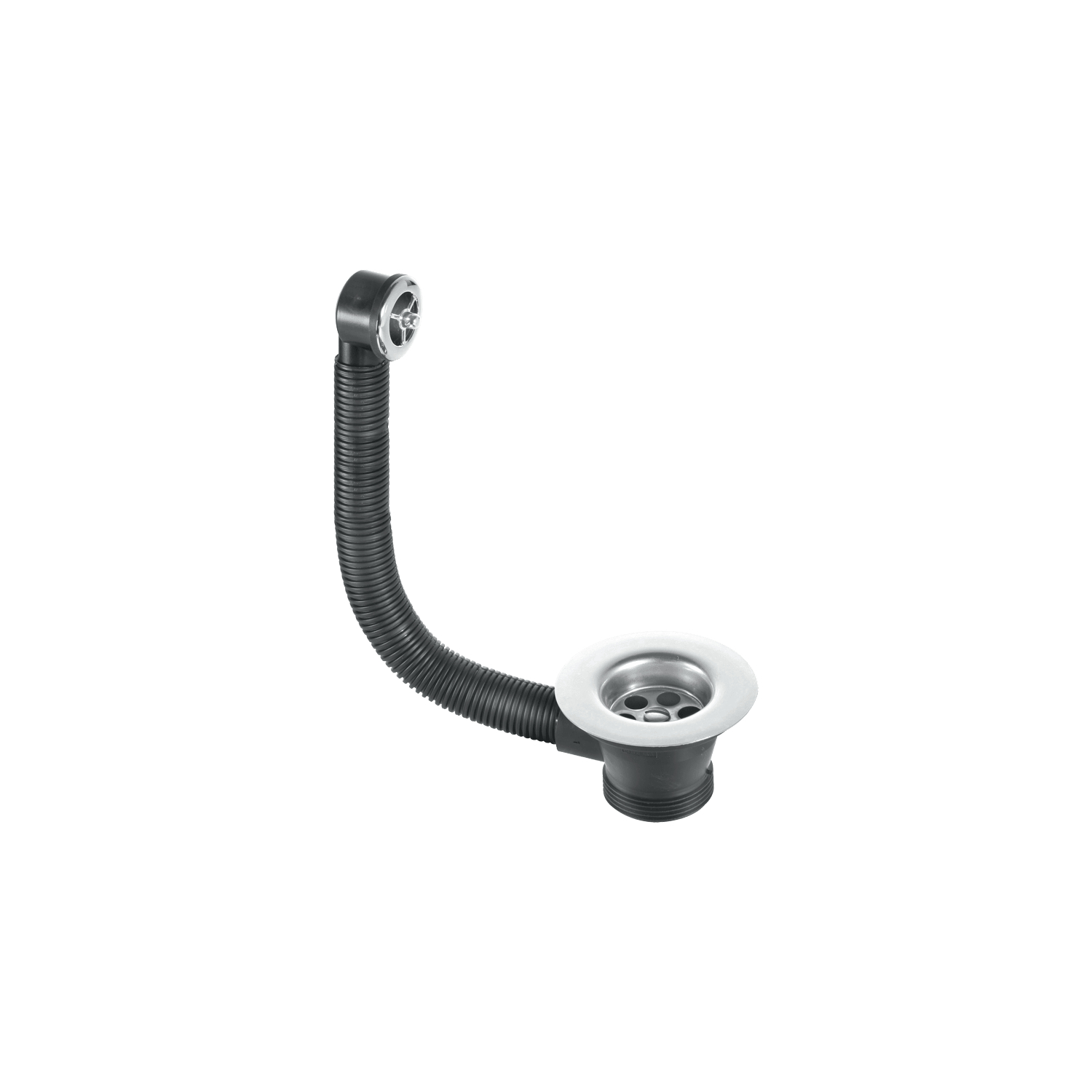 Mcalpine Fsw2pc Plated Grid Combined Waste And Overflow Sink, Black, Chrome - Image 7