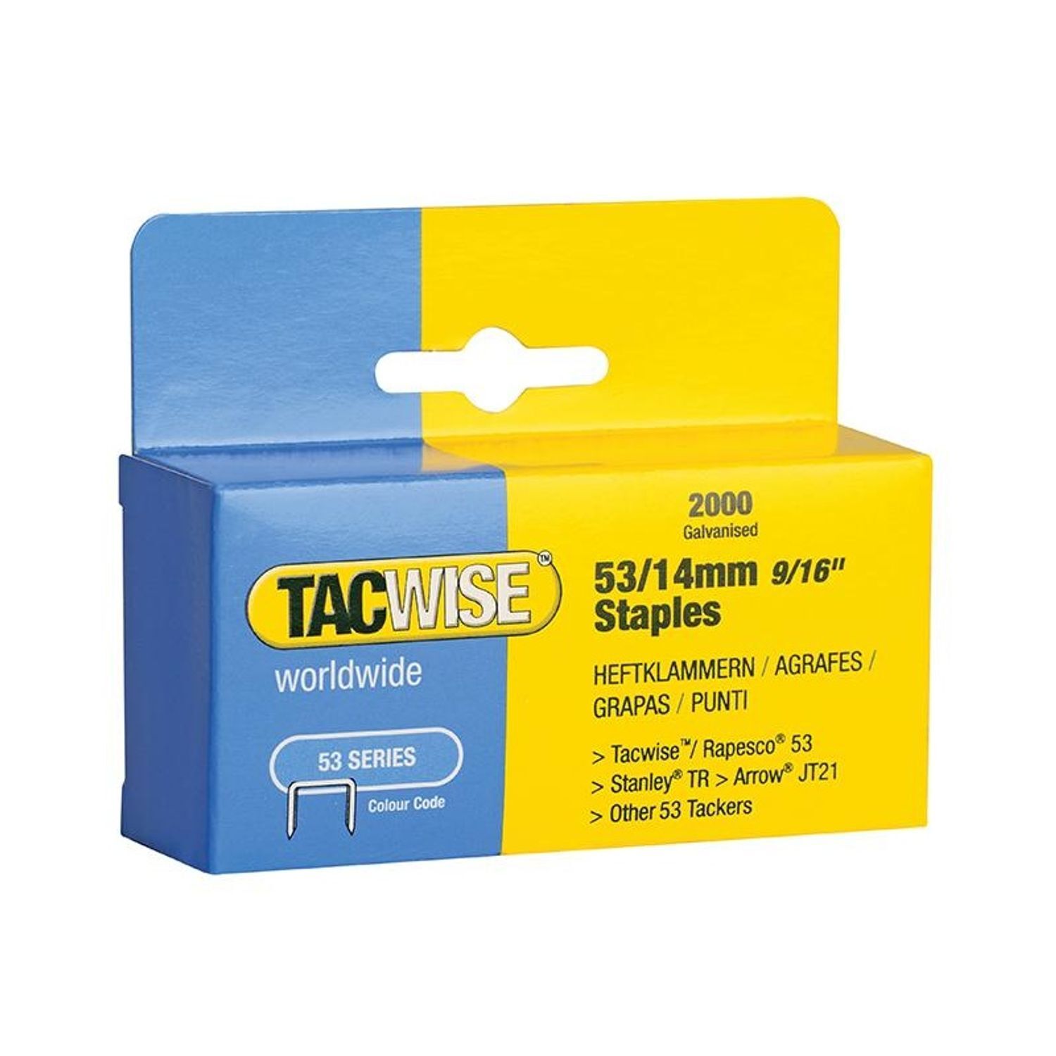 Tacwise 53 Light-Duty Staples (Type Jt21 A)