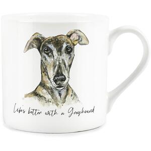 Greyhound Portrait Bone China Mug