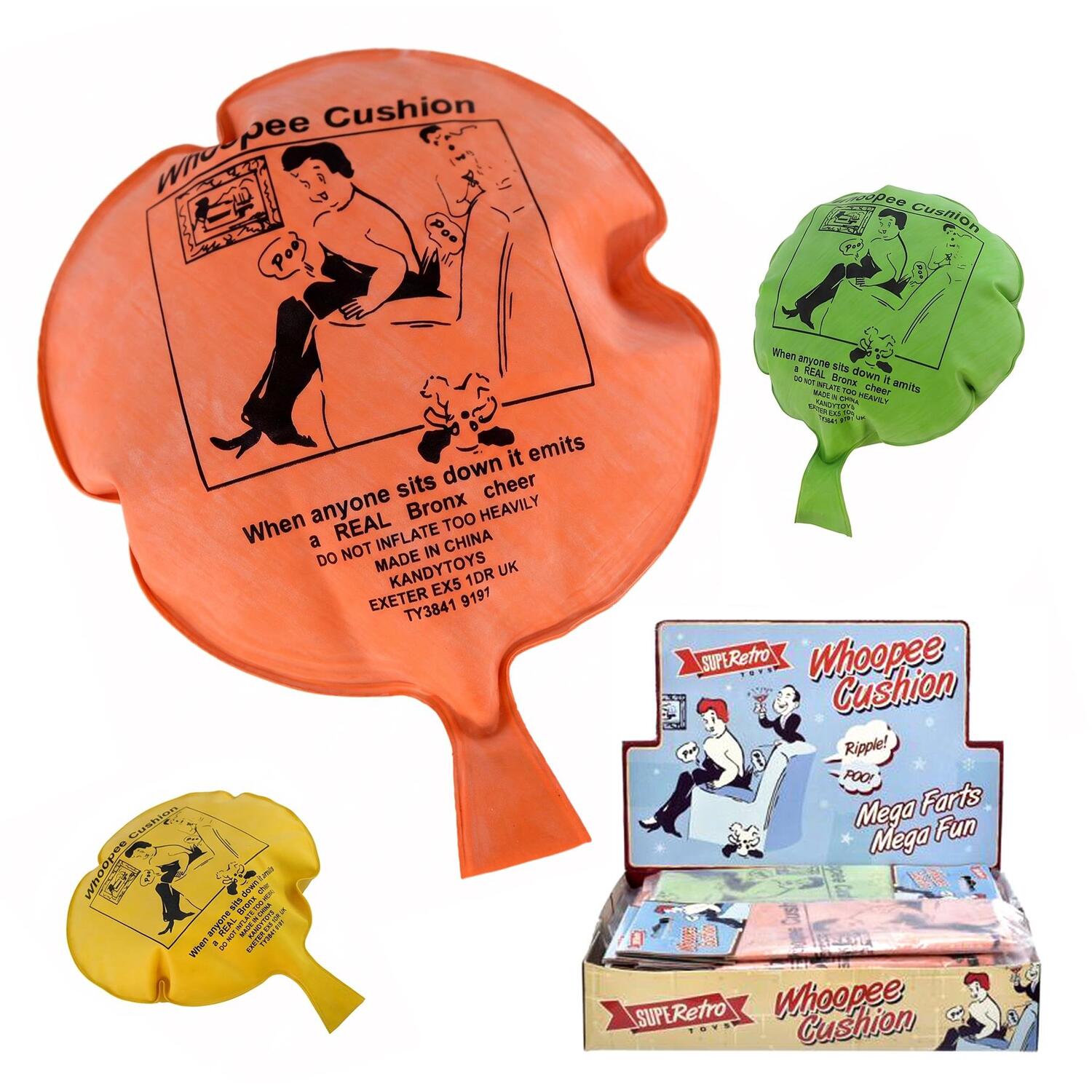 Set of 24 Whoopee Cushion Party Toys For Practical Pranks Classic Farting Jokes