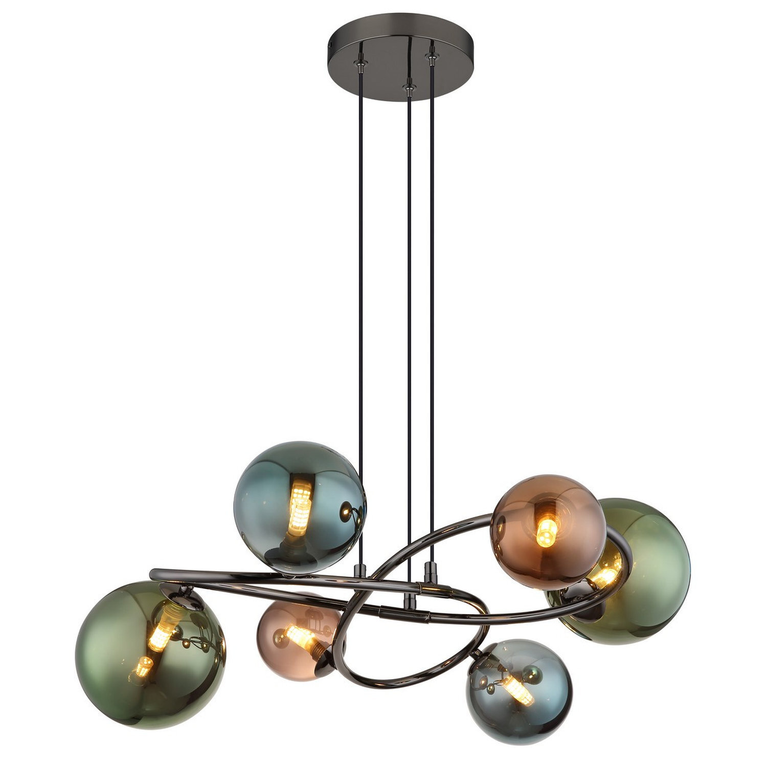 Globo Lighting Riha Pendant Light Grey