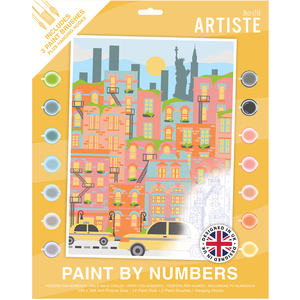 DOCRAFTS ARTISTE Large Paint by Numbers, Cityscape, 39.5 x 29.5cm Board, Art