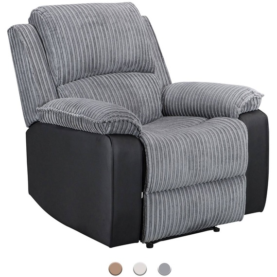 WestWood Fabric Manual Recliner Armchair Faux Leather