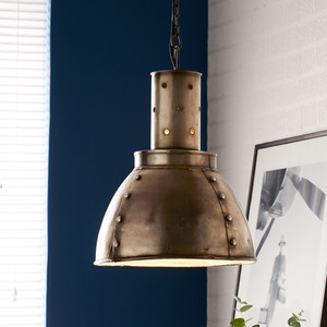 Caster Industrial Metallic Pendant Lamp