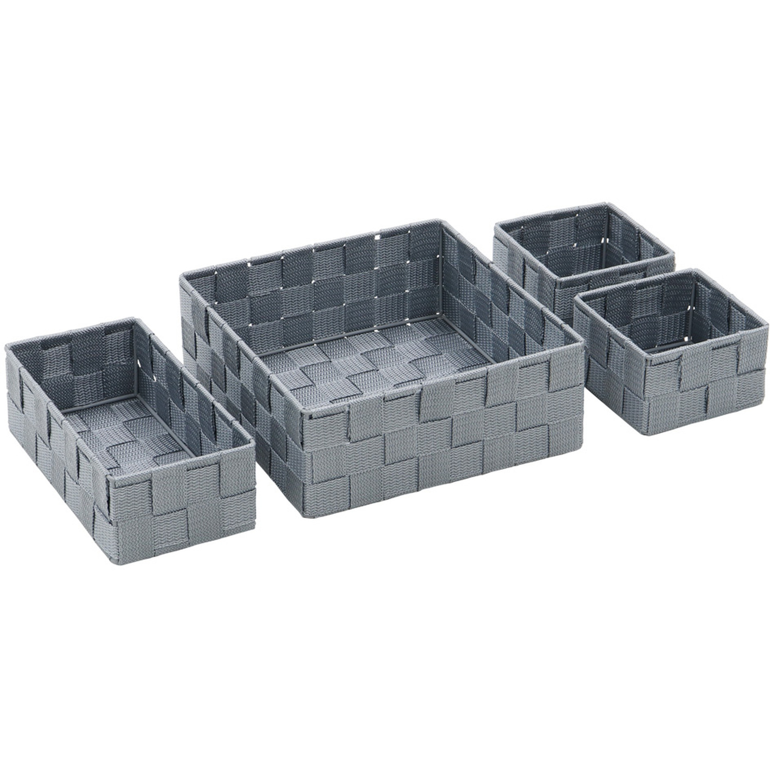 Image of JVL Vichy Nylon Storage Baskets, Set&hellip;