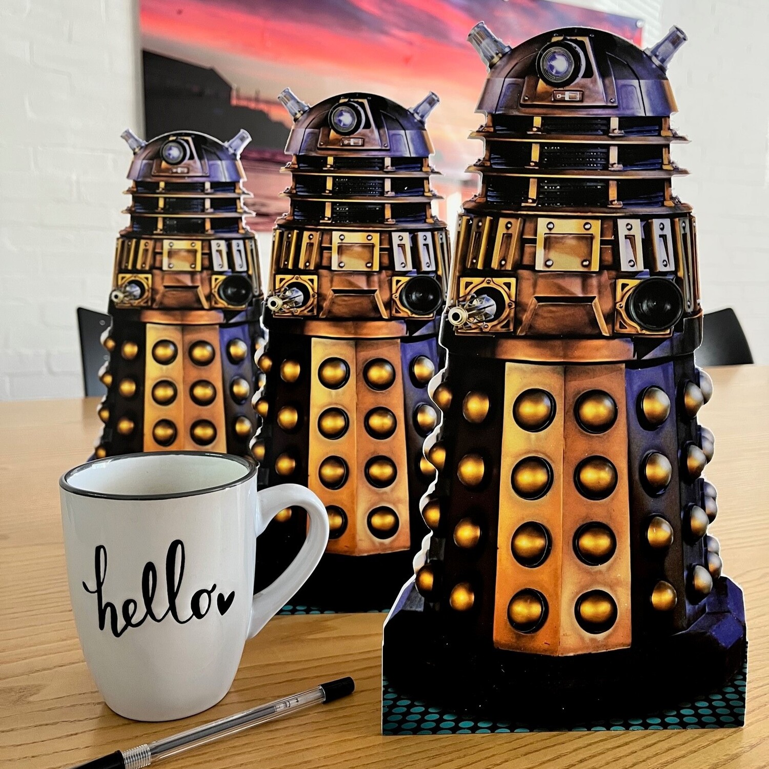 Image of Dalek Large Desk Counter Stands 3 Pack - The Daleks