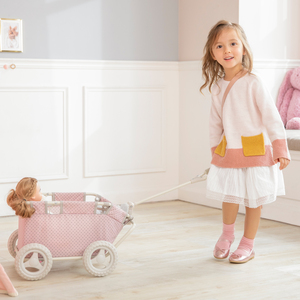 Olivia's Little World Polka Dots Princess Baby Doll Wagon, Pink