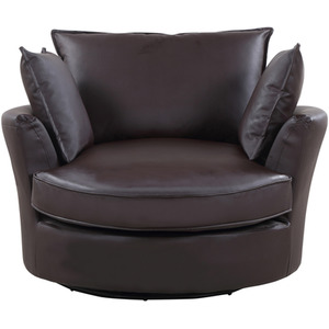 Brown Fairburn Swivel Based Cuddle Chair shot 3346146