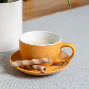 Coloured Cappuccino Cup and Saucer Set - 250ml