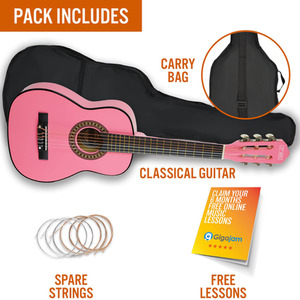 Pink 3rd Avenue 14 Size Classical Guitar Pack shot 3829632