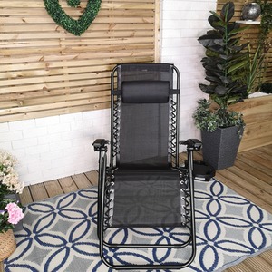 Black / 2 Multi Position Zero Gravity Garden Relaxer Chair shot 3839502