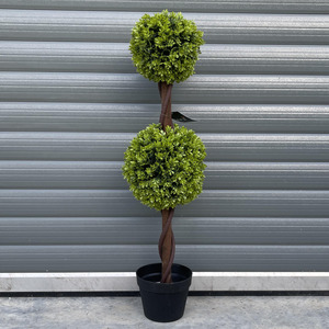 Green Double Ball Topiary Tree