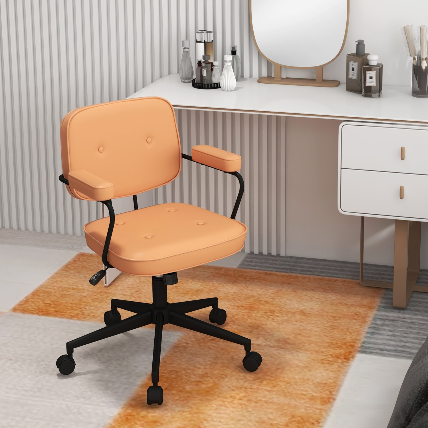 Office Computer Chair Swivel Task Chair - Orange
