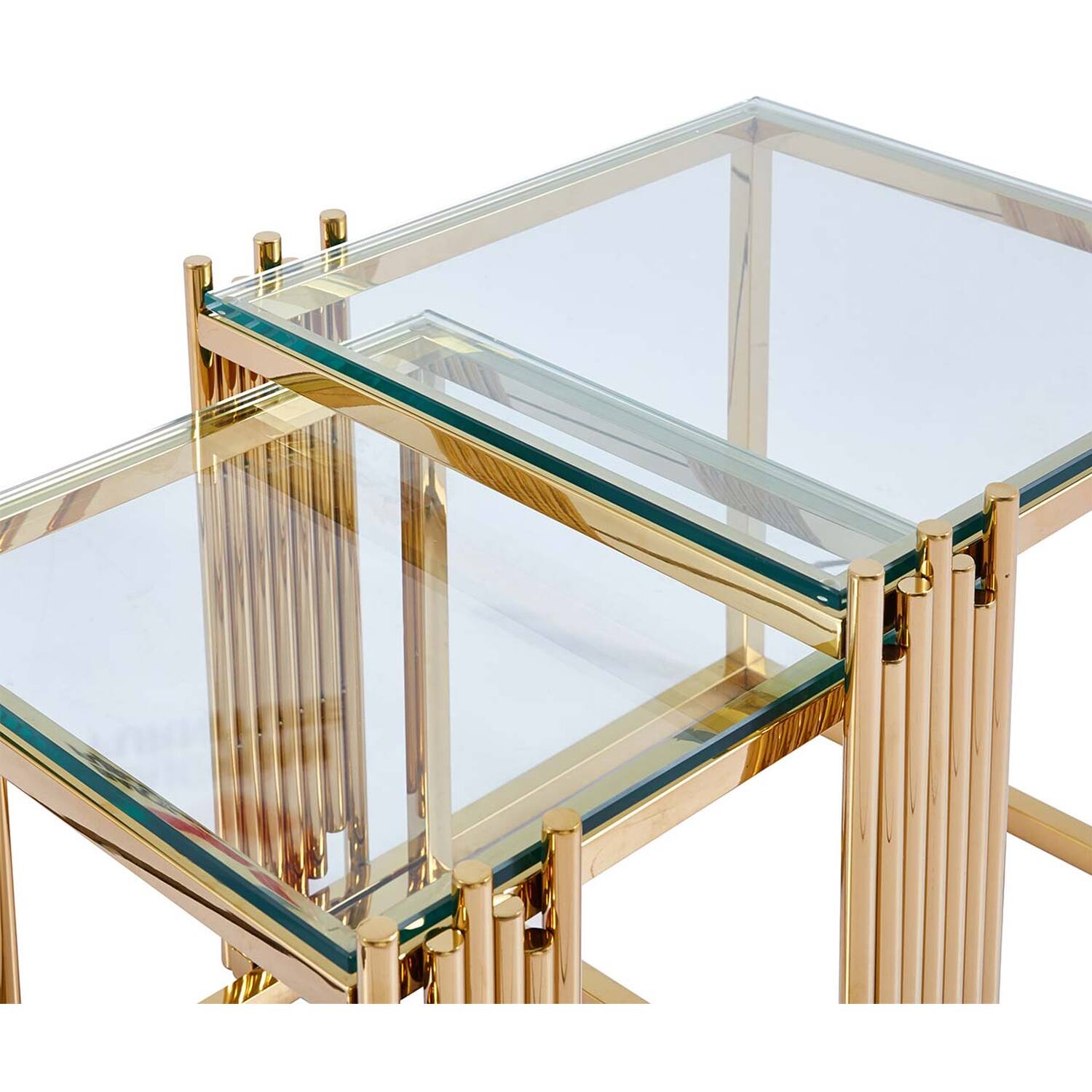45cm Set of 2 Metal Nesting Table for Living Room