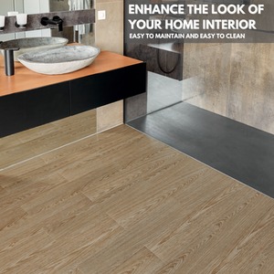 Beige Grey Self-Adhesive Floor Planks Pack of 36 Vinyl Flooring  shot 5718030