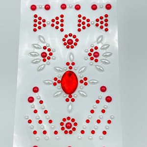 40 pierres précieuses en strass coeur rouge : embellissements acryliques auto-adhésifs - France