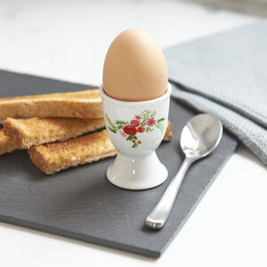 Set Of 6 Floral Egg Cups
