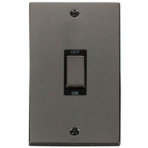 Black Nickel 2 Gang Ingot Size 45A Switch