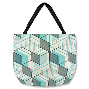 Blue Geometric Hexagons Tote bag