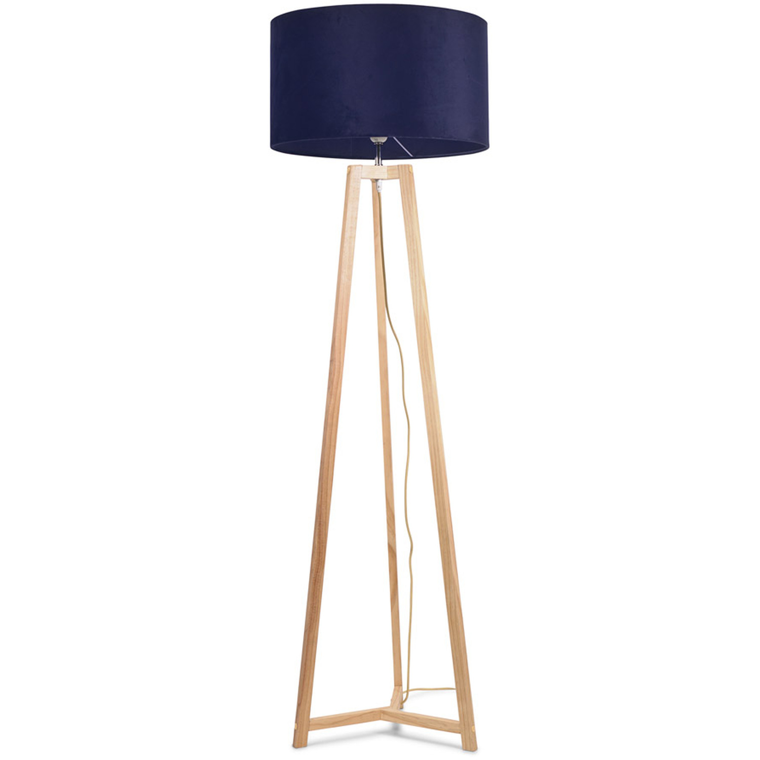 Image of Lottie Natural Wood Floor Lamp Velvet&hellip;